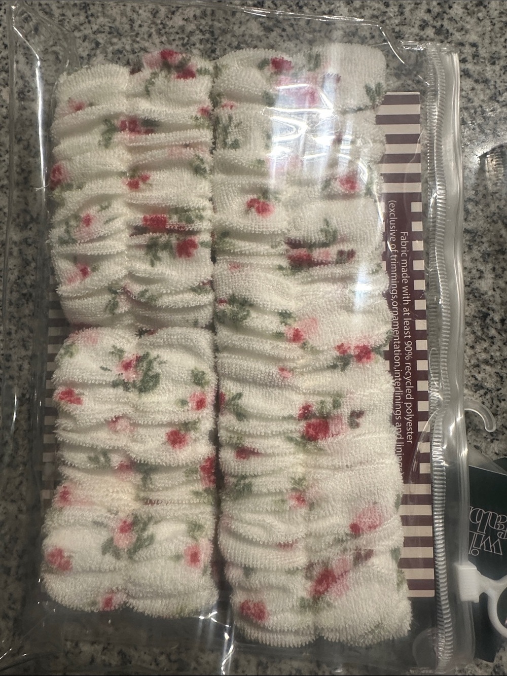 (2 Pk)Floral Pink & Green Floral Spa Head-wrap & Wristbands-The SelfCare Spa Set